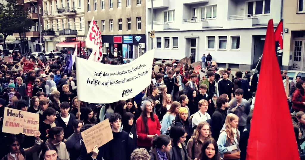 German Students Protest Mandatory Military Service