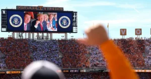 Trump Cheers Fans at Tennessee-Texas Game
