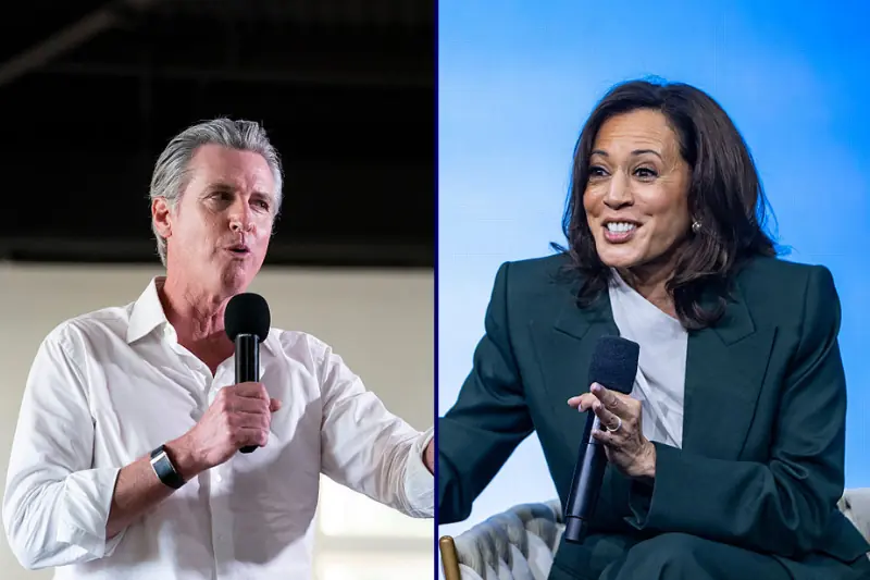 The image shows two individuals speaking into microphones, one in a white shirt and the other in a green suit, suggesting a formal or political event.