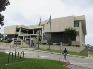 A person walks past the Fifth Circuit Court of Appeals building in Louisiana.