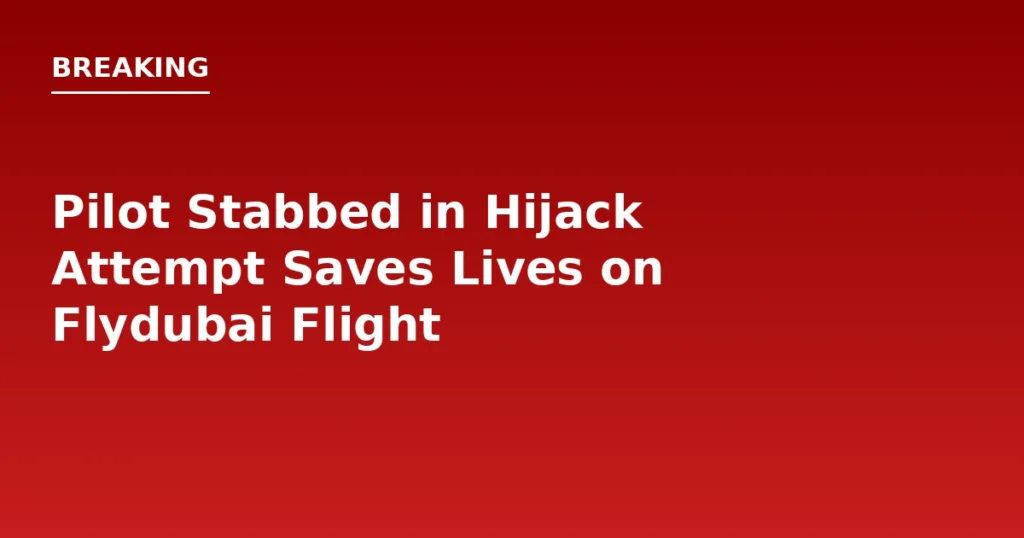 Pilot Stabbed in Hijack Attempt Saves Lives on Flydubai Flight
