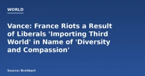 Vance Blames France Riots on Immigration, Warns of U.S. Path